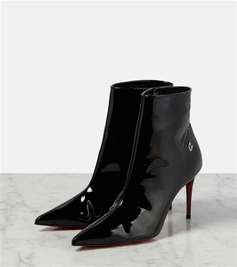 Sporty Kate 85 Patent Leather Boots In Black Christian Louboutin