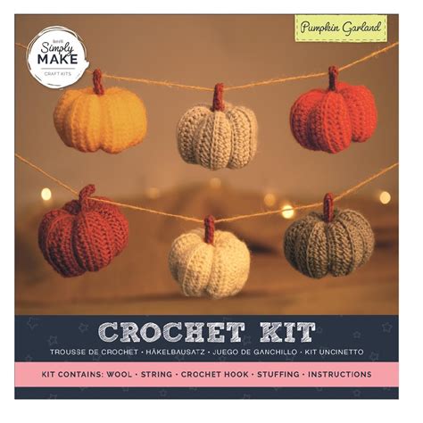 Simply Make Crochet Pumpkin Garland Kit - Helping Hands Craft