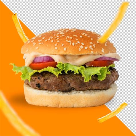 Premium PSD Psd Burger Transparent Background