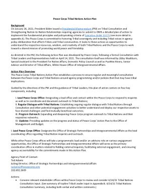 Fillable Online Files Peacecorps Peace Corps Tribal Nations Action Plan