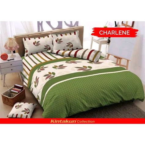 Jual Bed Cover Set Sprei Kintakun Size Queen Flat Deluxe Charlene Di