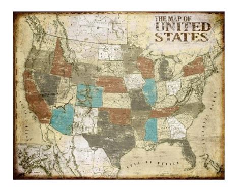 Vintage U.S Map - Zin Home