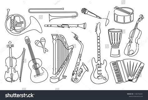 Continuous Line Drawing Microphone Images Stock Photos Vectors