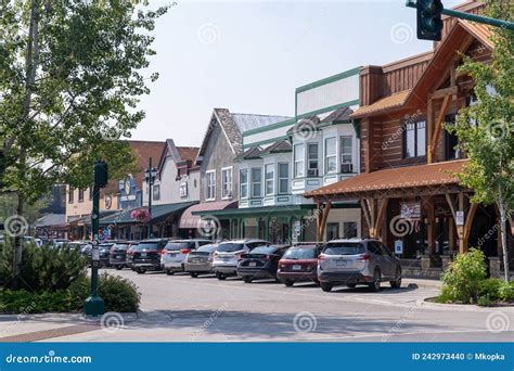 Shops And Businesses Of Whitefish Montana`s Downtown Area Editorial