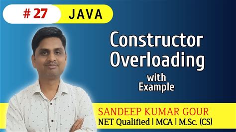 Constructor Overloading In Java Java Constructor Overloading Youtube