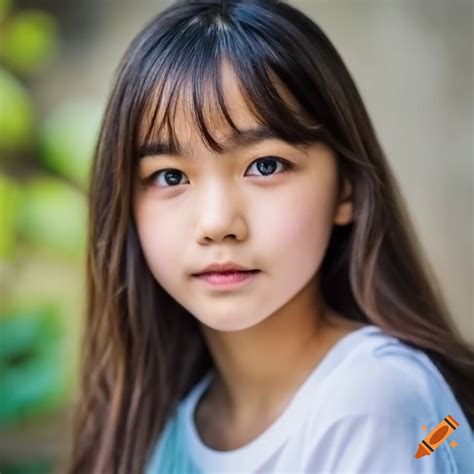 Portrait Of A Stunning 12 Year Old Actress With Japanese American