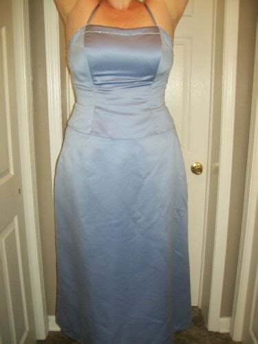 Davids Bridal Impression 2 Piece Spaghetti Strap Periwinkle Bridesmaid