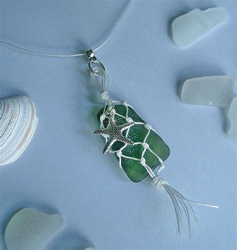 Sea Glass In A Fishing Net Green Shell Jewelry I Love Jewelry Jewelry