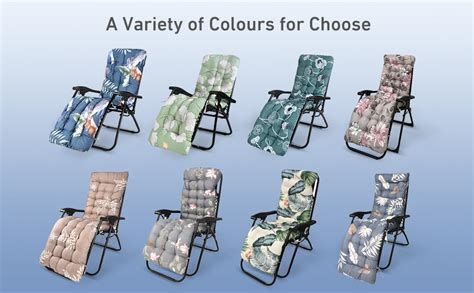 Wawofun Sun Lounger Cushions Only Sunlounger Cushions With Top Cover