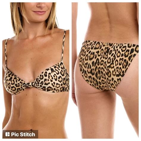 Vix Swim Nwt Vix Paula Hermanny Kimi Erin Knotrafa Leopard Bikini