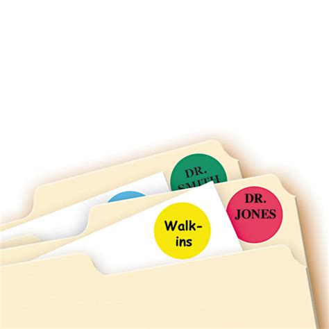 Printable Self Adhesive Removable Color Coding Labels Dia