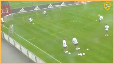 Bayern Munich Great Passing Drill With Finishing On 3 Golas And