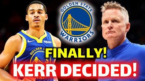 Released Now Steve Kerr Confirms Jordan Poole Update Warriors News Golden State Warriors