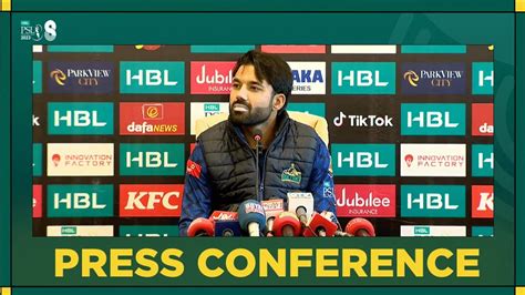 Mohammad Rizwan Press Conference HBL PSL 8 YouTube