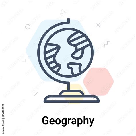 Geography icon vector sign and symbol isolated on white background, Geography logo concept Stock ...