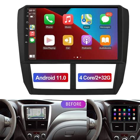 Apple Carplay Android 12 Bluetooth Double 2 Din GPS USB Aux 9 Touch