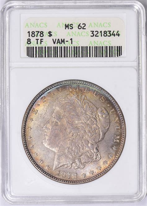 Tf Morgan Silver Dollar Vam Anacs Ms Oh Toned Item