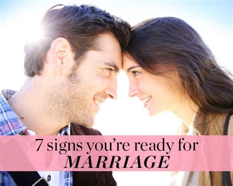 7 Signs Youre Ready For Marriage Ready For Marriage When To Get Married Waiting For Marriage