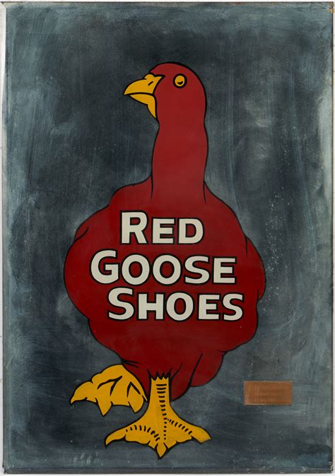 Lot 730: Red Goose Shoes Sales Award Advertising Mirror Sign | Case ...