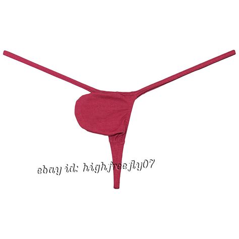Men S Cotton Micro Thong Contour Pouch Underwear String Bikini T Back Underpants EBay
