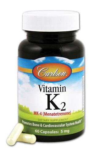 Carlson Vitamin K2 Menatetrenone 5 Mg 60 Capsules Vitacost