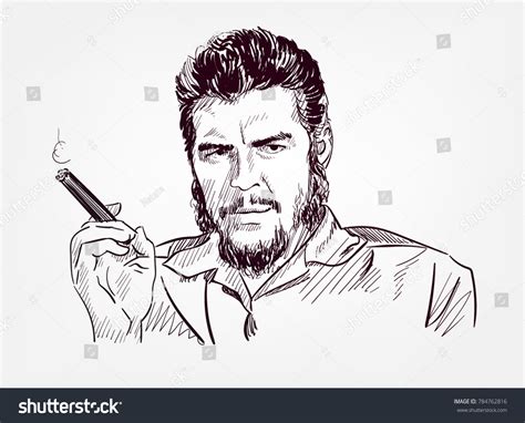 Che Guevara Vector Illustration Sketch Stock Vector Royalty Free 784762816 Shutterstock