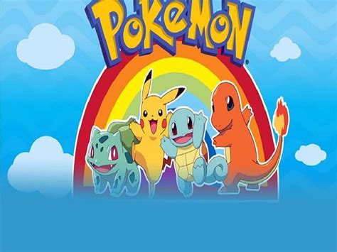 Pokemon Videogame Charmander Squirtle Pokemon Rainbow Pikachu