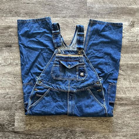 Berne Baggy Denim Carpenter Overalls Men S 40x28 Depop