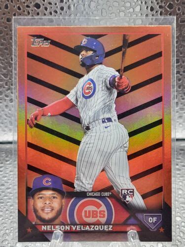 Topps Update Nelson Velazquez Black Orange Parallel Chicago Cubs