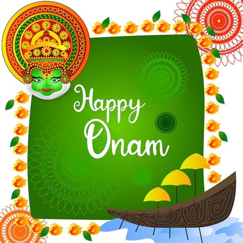 Premium Vector Happy Onam Festival Background Kerala Festival Vector