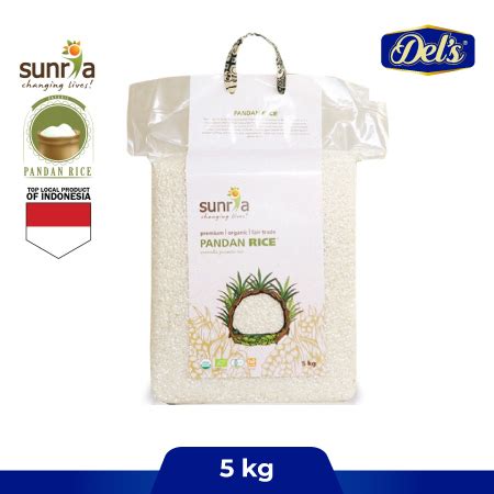 Jual Beras Pandan Organik Sunria 5 Kg Organic Pandan Rice Sunria