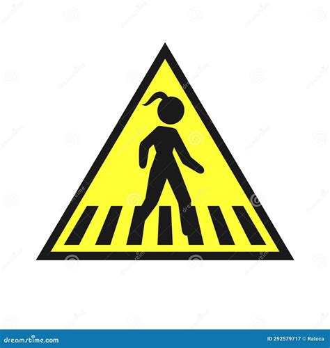 Pedestrian Crossing Symbol Stock Illustration Illustration Of Symbol