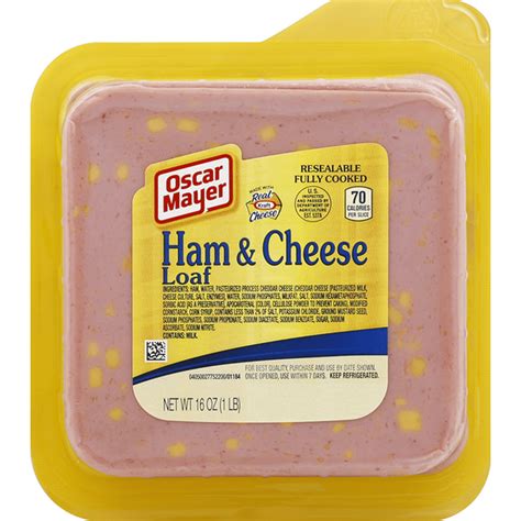 Oscar Mayer Ham And Cheese Meat Loaf Deli Sandwich Lunch Meat With Real