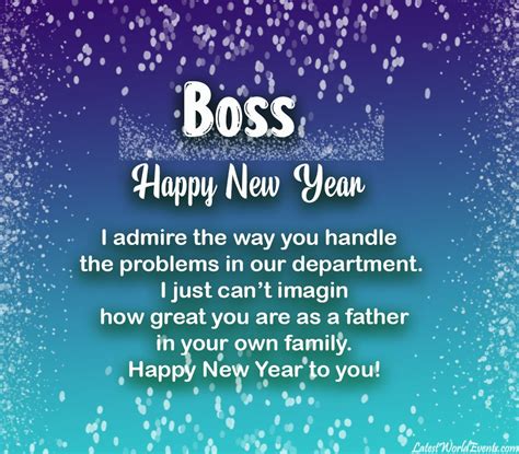 Happy New Year Wishes For Boss - Latest World Events