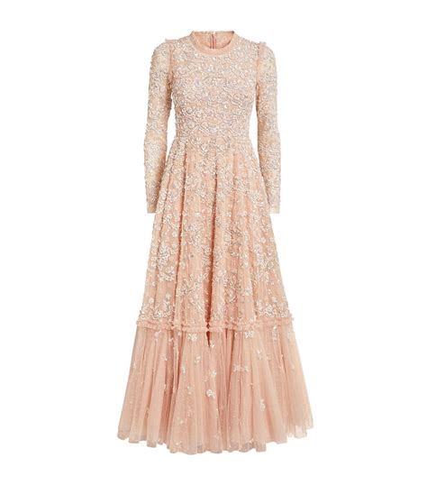 Needle Thread Sequinned Alina Gown In Pink Lyst Uk