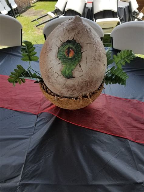 Jurassic Park Centerpieces Birthday Party At Park Jurassic Park Birthday Party Jurassic Park