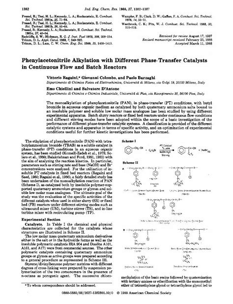 Pdf Phenylacetonitrile Alkylation With Different Phase Transfer