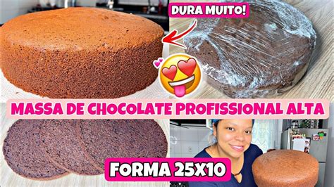 BOLO ALTO MASSA DE CHOCOLATE PROFISSIONAL ÚMIDA E FOFA BOLO NA FORMA