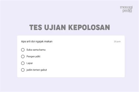 Link Tes Ujian Kepolosan Yang Lagi Viral Cek Yuk Seberapa Polosnya