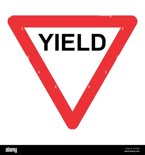 Yield Triangle Road Traffic Sign Colorful Illustration Stock Vector Image And Art Alamy