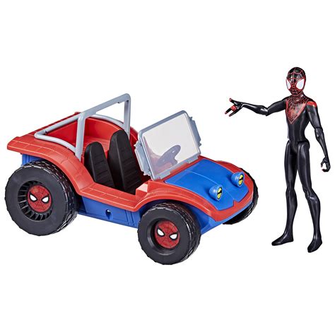 Marvel Spider-Man Spider-Mobile 6-Inch-Scale Vehicle with Miles Morales ...