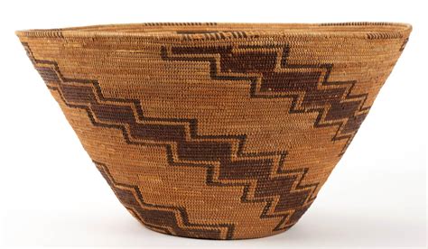 Native American Apache Polychrome Basket