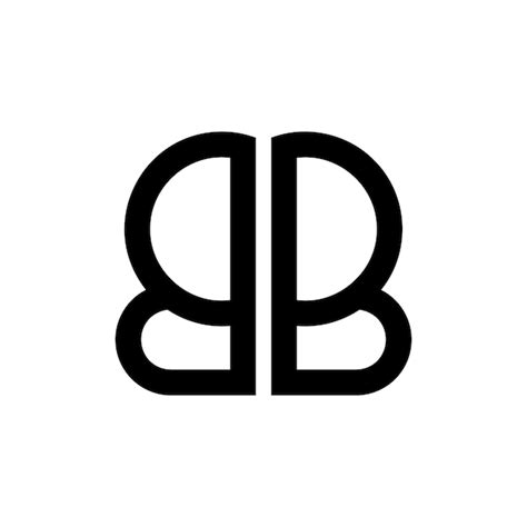 Diseño del logotipo de las iniciales bb logotipo de la letra inicial