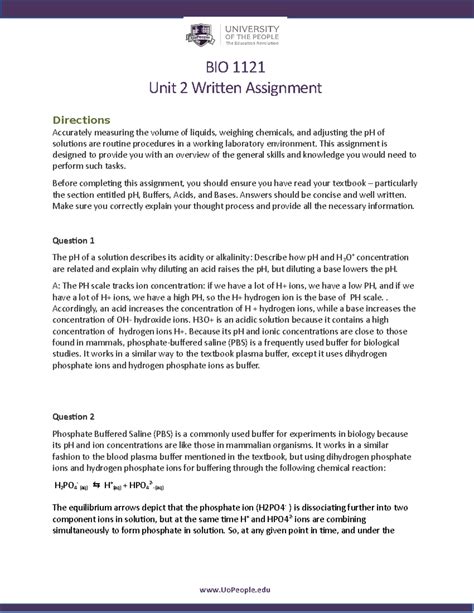 BIO 1121 Unit 2 Written Assignment BIO 1121 Unit 2 Written Assignment