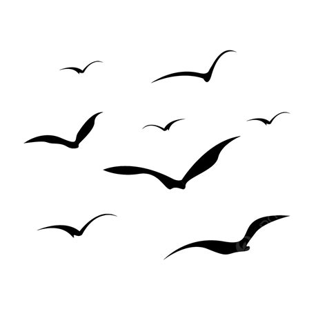 Flock Silhouette Flying Birds Clipart Flock Of Birds Silhouette Bird