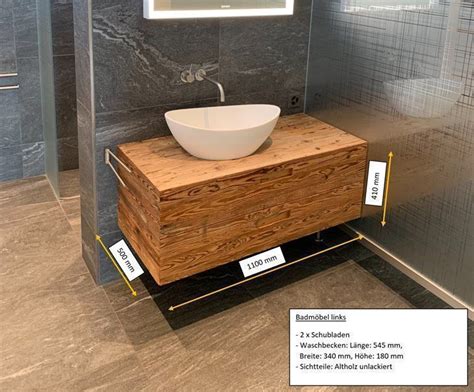 Altholz Badezimmer M Bel Inkl Lavabo Corian Waschbecken Kaufen Auf