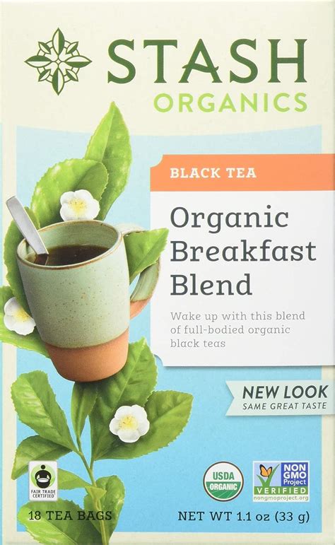 Stash Organic Breakfast Blend Tea Bags 18 Count Pack Of 6 18 Count