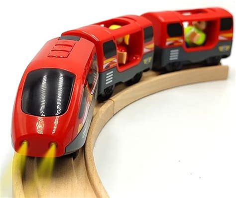 Trains Piles Pour Train En Bois Avec Lumi Re Pour Tout Petits De