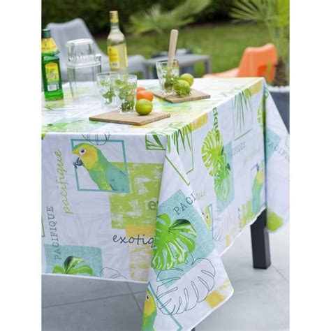 Calitex Perroquet Nappe Toile Cir E Rectangulaire Pvc Vert X