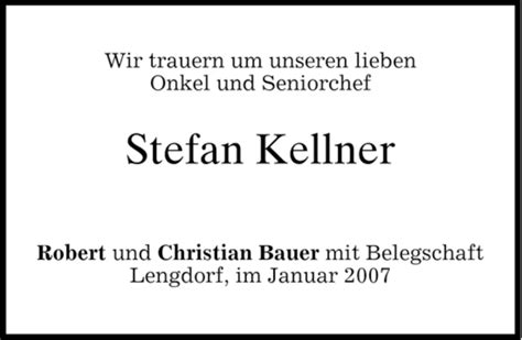 Traueranzeigen Von Stefan Kellner Trauer Merkur De